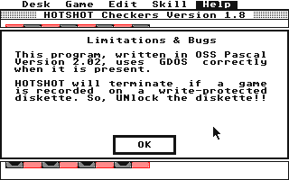 Hotshot Checkers atari screenshot